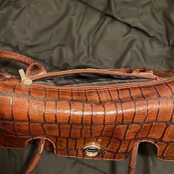 Vintage Jane Shilton London Brown Faux Reptile Leather Purse - Picture 6 of 8